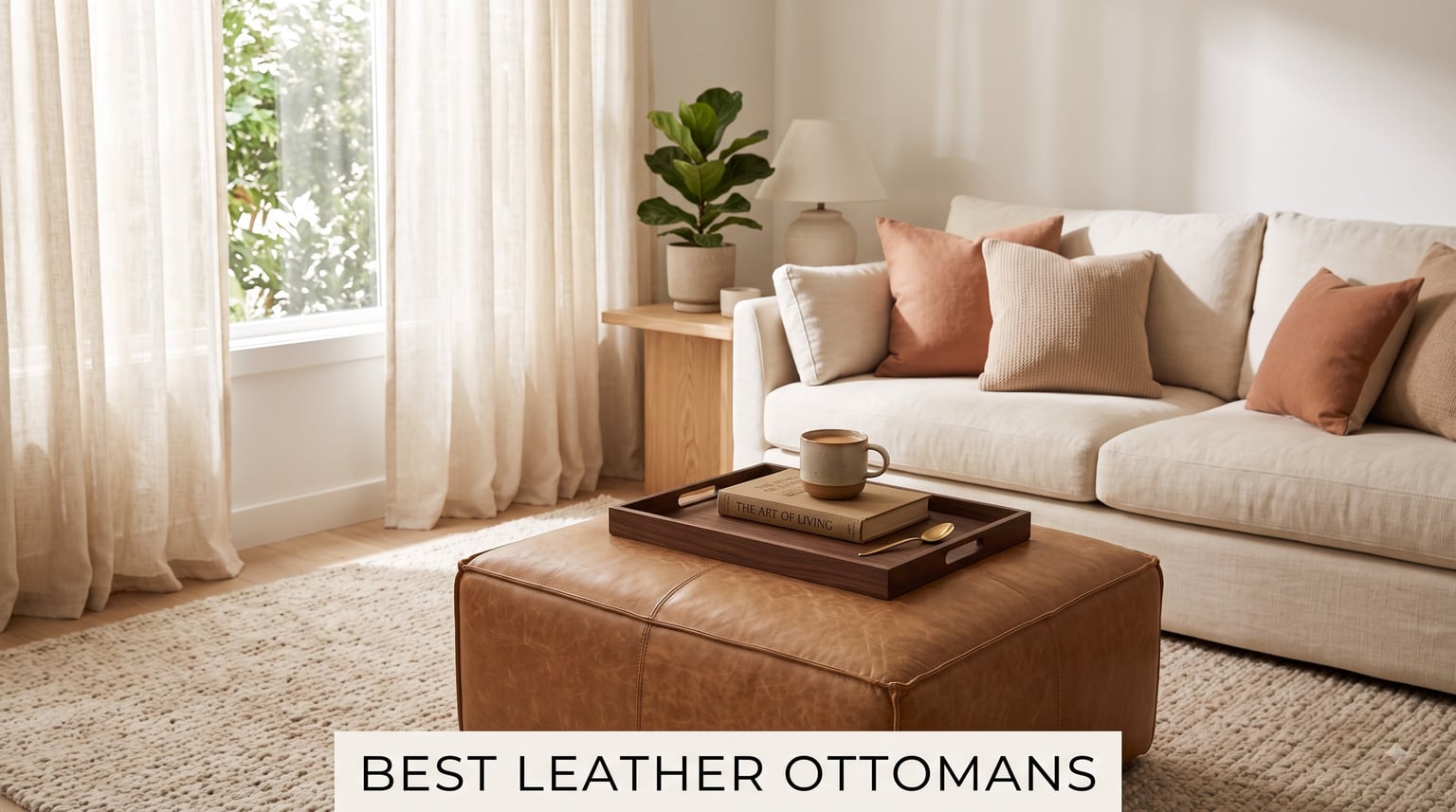 best leather ottomans
