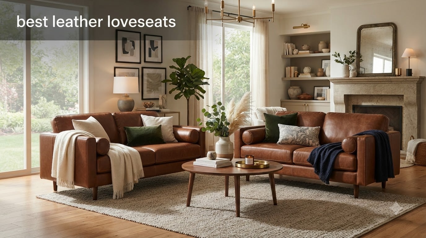 best leather loveseats