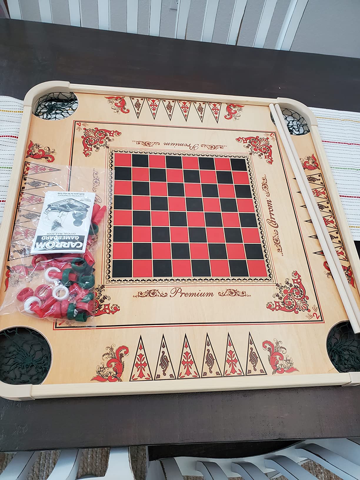 Carrom Board Game Set - Large Board Games for Adults & Children - Over 85 Board Games for Family Game Night - All in One Board Game Set customer photo 1