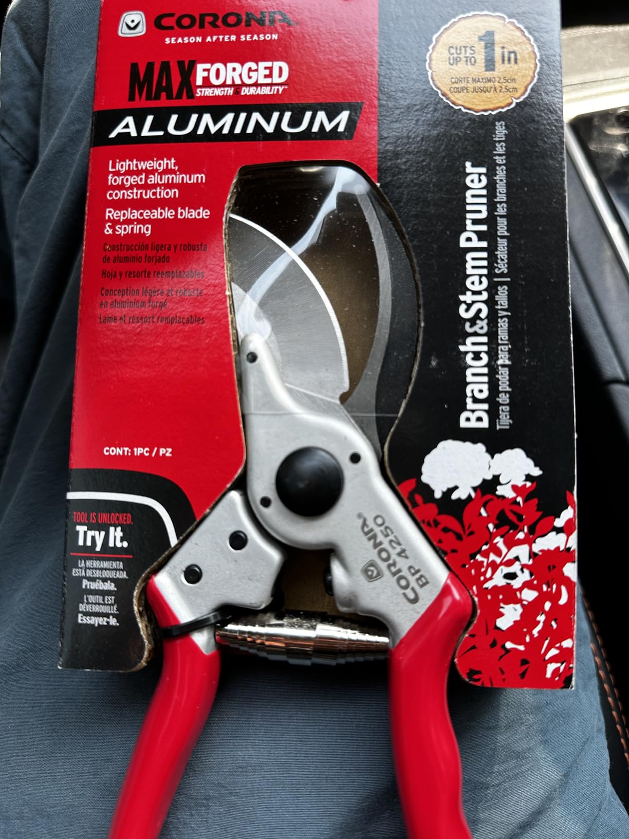 Corona Tools BP 4250 MAXFORGED Aluminum Bypass Pruner, 1-Inch Cut Capacity, Professional Hand Pruning Shears with Replaceable Steel Blade & Ergonomic Angled Head customer photo 1