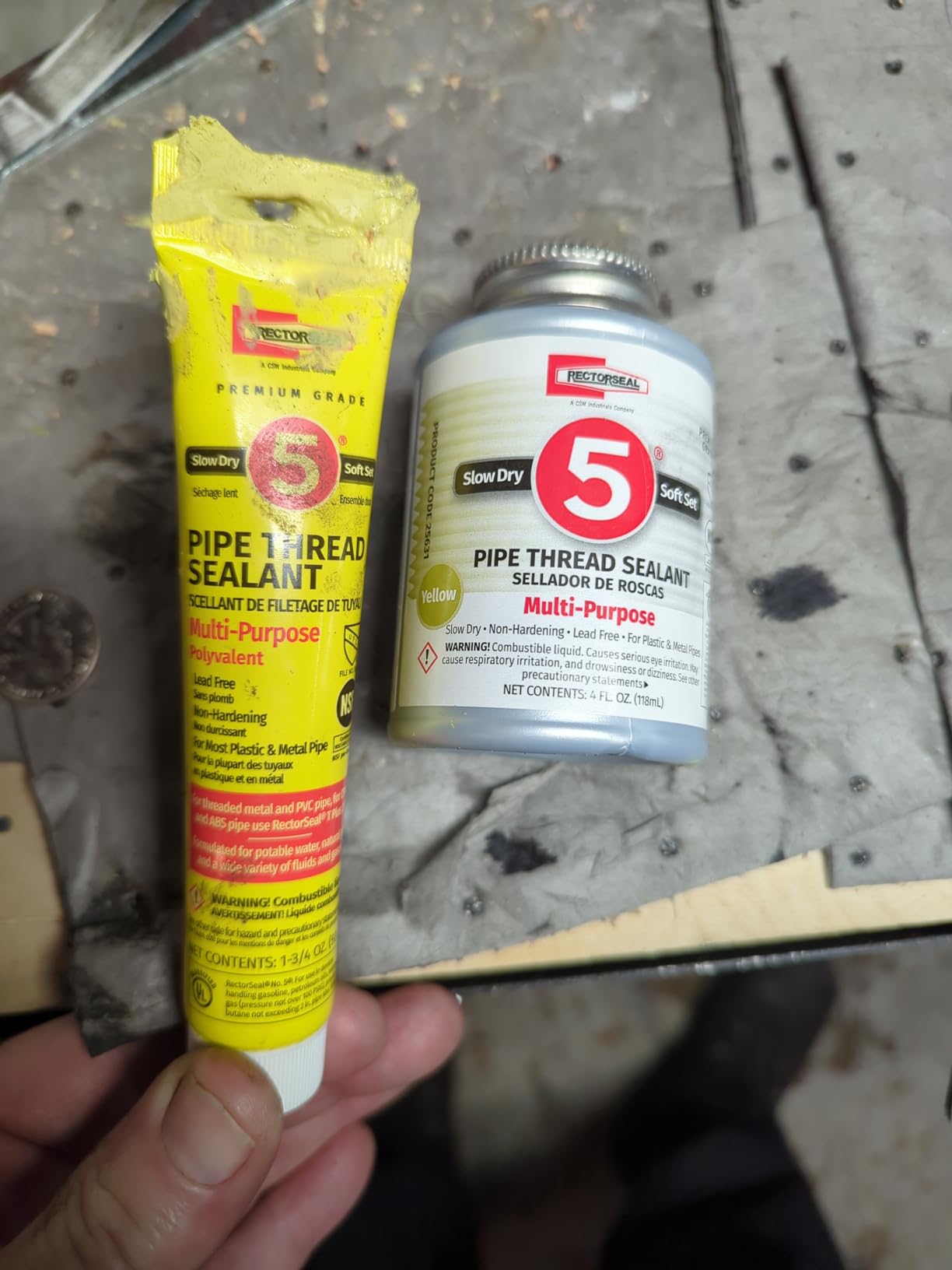 RectorSeal No. 5 25790 Pipe Thread Sealant, Lubricates & Protects Threads, Soft Setting, Slow Drying, & Permits Easy Breakout and Contains No Other Metals, 1.75 oz customer photo 1