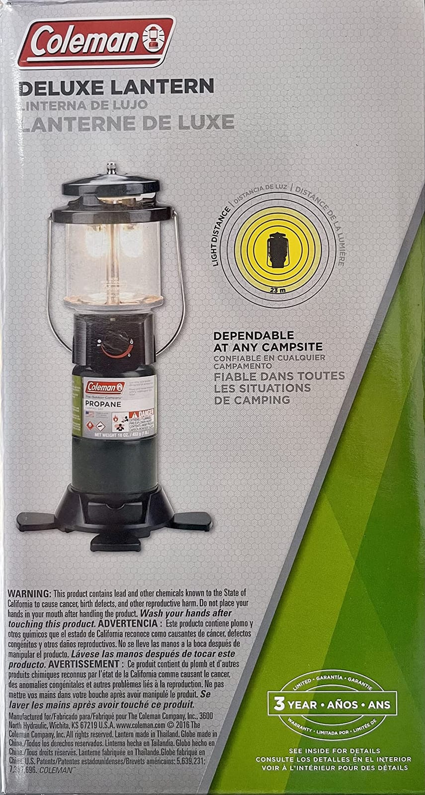 Coleman 1000L Deluxe Propane Lantern, Gas Lamp with Adjustable Brightness, Pressure Control, Carry Handle & Mantles Included, Great for Camping, Hunting, Power Outage & More customer photo 1