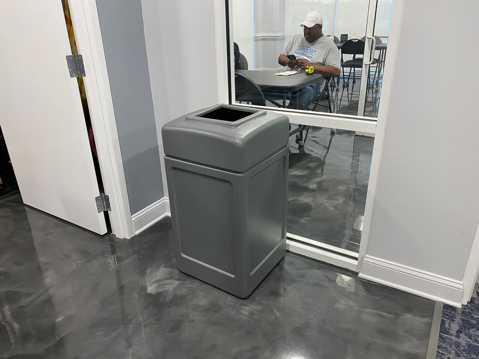 Commercial Zone Products 732103 Square Waste Container,Gray,42 Gallon customer photo 2