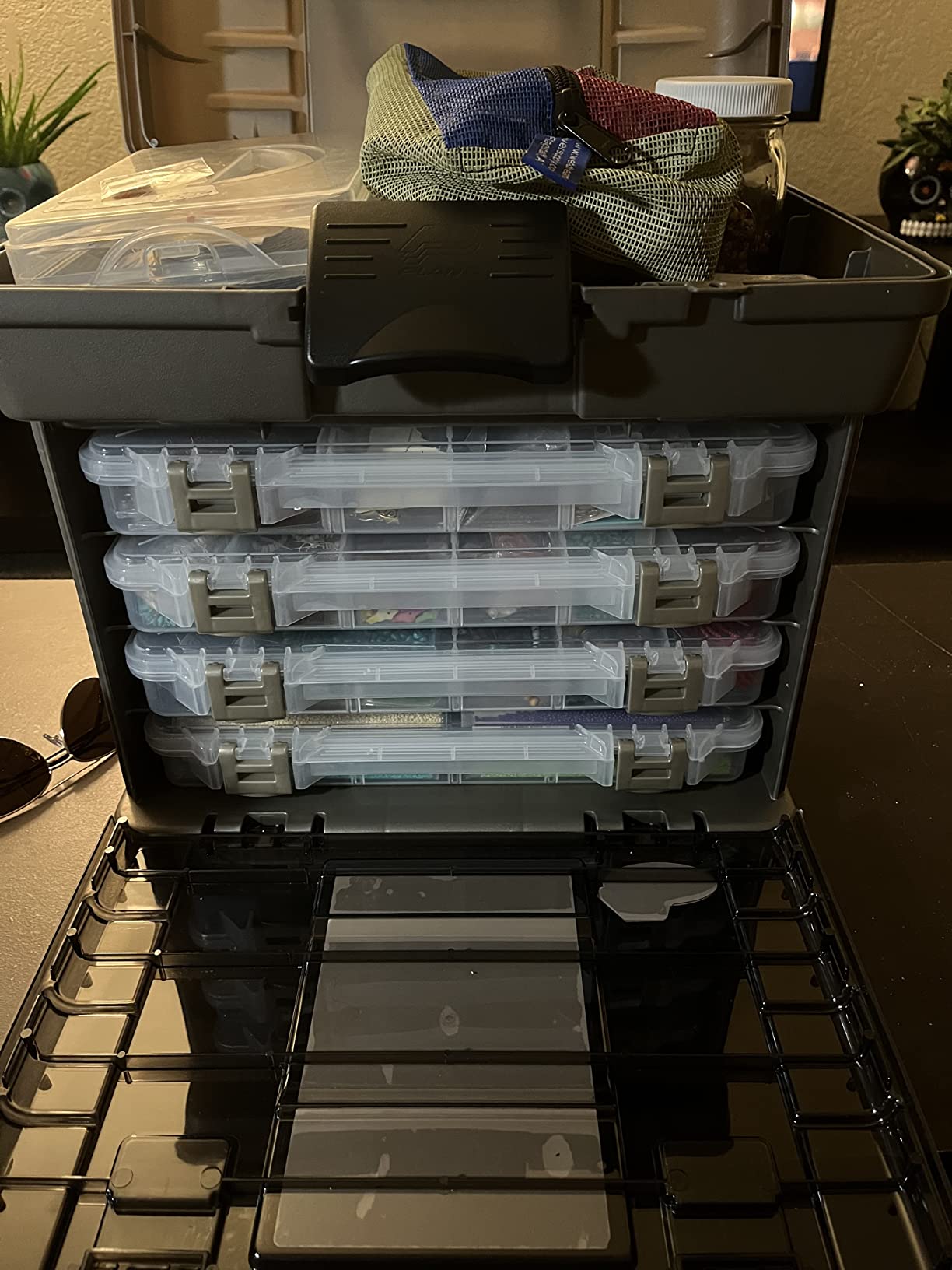 Plano Guide Series StowAway 4-By Rack System Tackle Box, Holds 4 3700 Utility Tackle Boxes, Quick-Access Top Storage with DuraView Lid, Durable Construction, Flexible, Adaptable Fishing Box customer photo 1