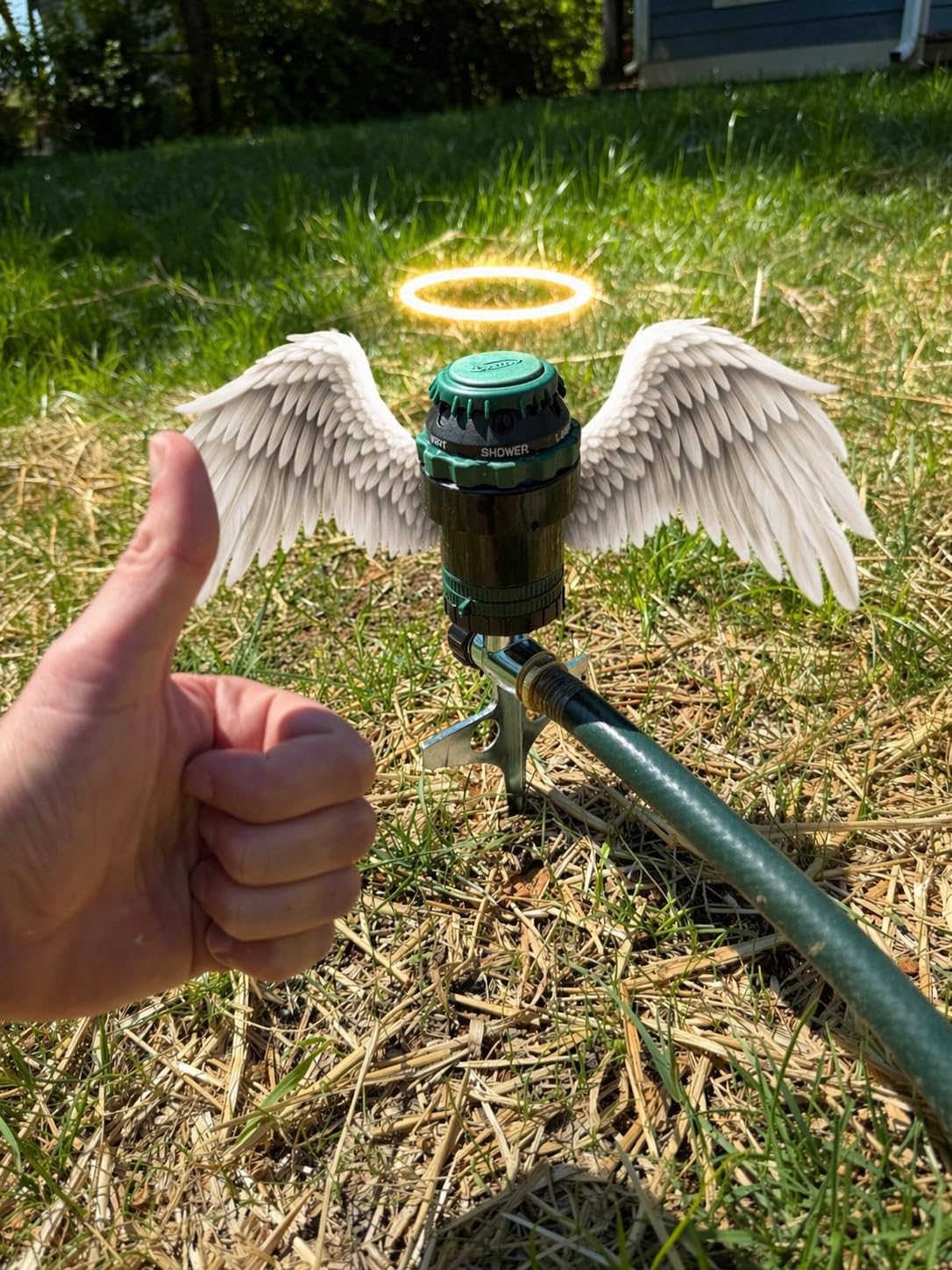 Orbit H2O-Six Gear-Drive Sprinkler on Metal T-Spike - Customizable Lawn Watering Coverage - Multi-Pattern Rotating Head with Adjustable Spray Range - Durable Outdoor Yard Irrigation Sprinkler - 58573 customer photo 1