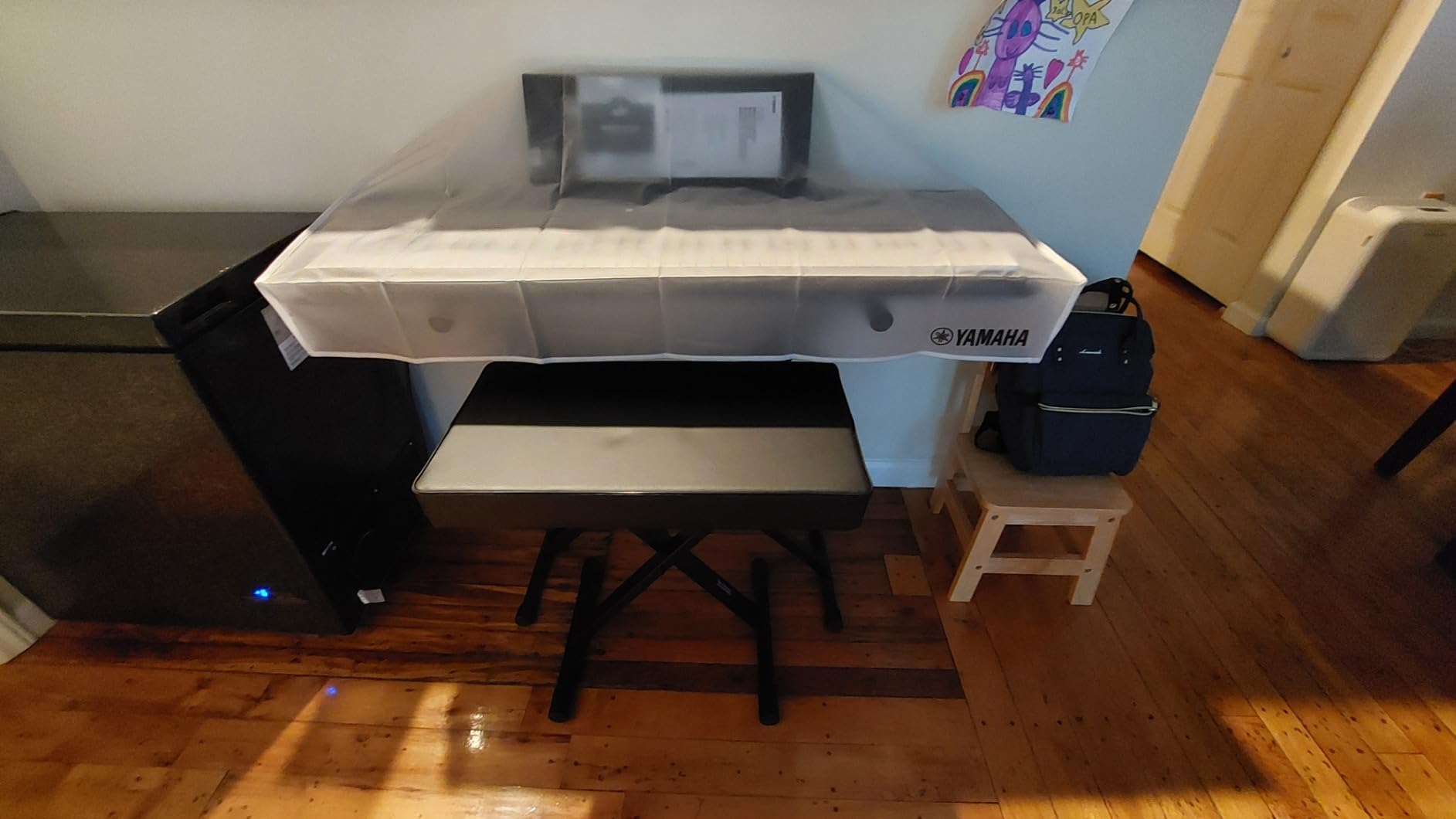 OnStage KT7800+ Deluxe X-Style Keyboard Bench (Portable, Folding, Seating for Keyboards, Synths, Organs, Digital Pianos, Height Adjustable, Padded, Cushioned, Metal Base, Nonslip Rubber Feet, Black) customer photo 2