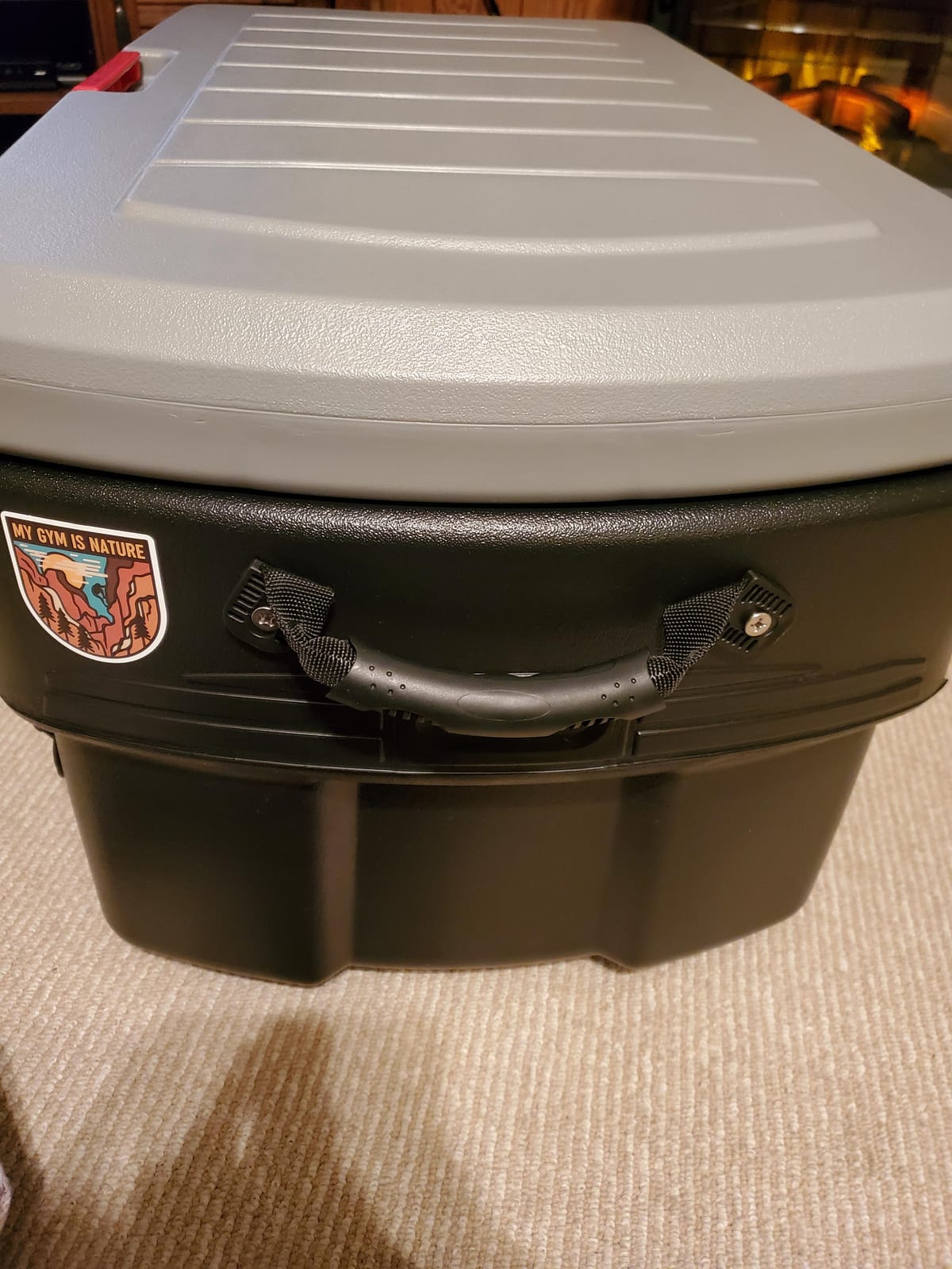 Rubbermaid ActionPacker Lockable Storage Box, 35 Gal, Grey and Black, Outdoor, Industrial, Rugged customer photo 1