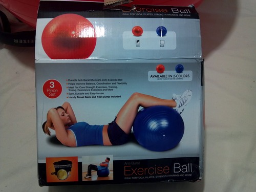 GoFit Professional Stability Ball 75cm Anti-Burst Exercise Ball for Core Strengthening, Balance Training, Yoga, Pilates & Physical Therapy, Non-Slip Surface, Hand Pump Included customer photo 2