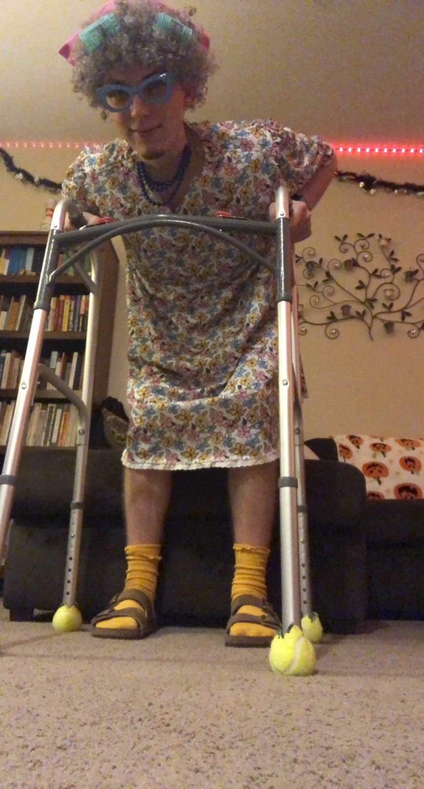 Drive Medical 2-Button Standard Foldable Walker for Seniors, Silver customer photo 1