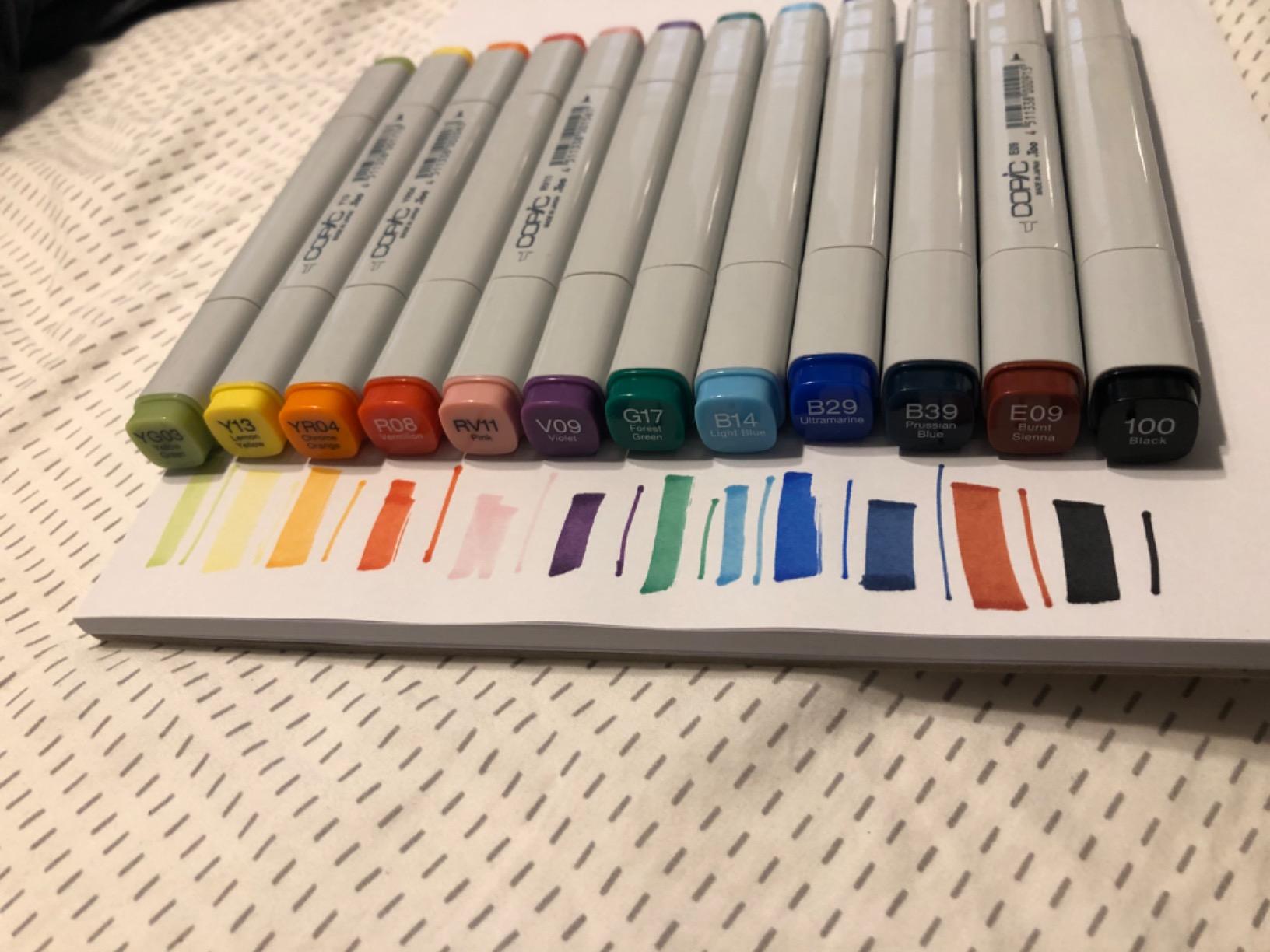 Copic Classic, Alcohol-based Markers, 12pc Set, Basic (Discontinued model: EAN 4511338002209) customer photo 1
