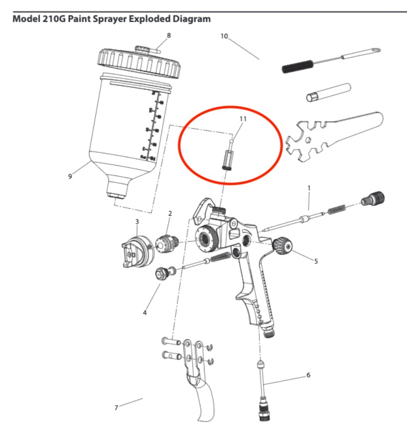 Ingersoll Rand 210G Gravity Feed Spray Gun | Features a 20-ounce gravity-feed cup, lightweight 2.6 lb design, ideal for smooth, controlled paint and coating application customer photo 2