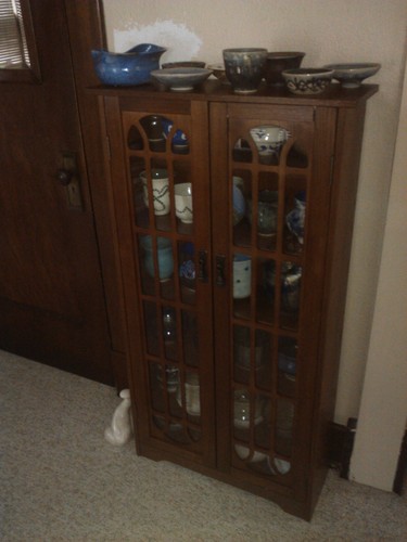 Furniture HotSpot Window Pane Media Cabinet - Oak customer photo 2