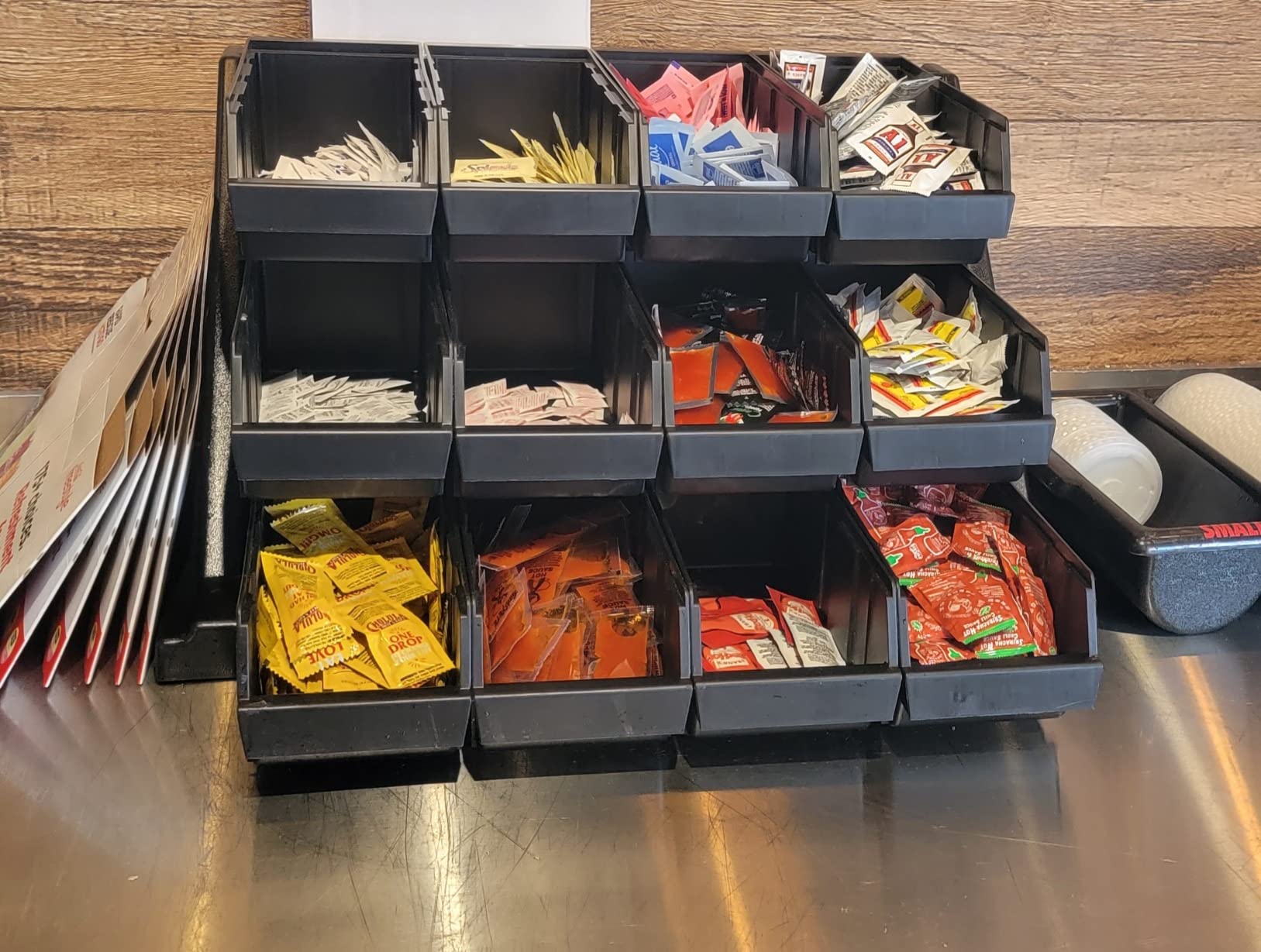 Cambro Versa - Self Serve Condiment and Utensil Bin - 12 Storage Bins - Ideal for Food and Coffee Condiments (Black) customer photo 2
