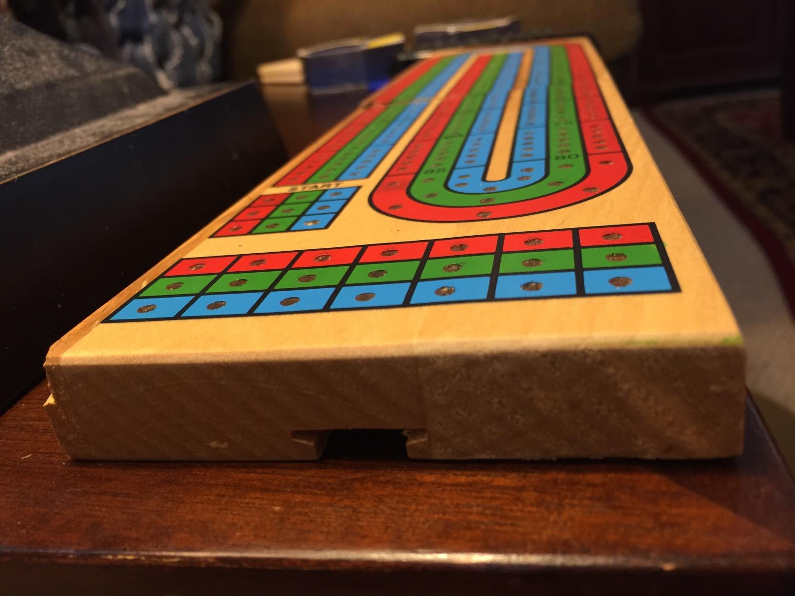 Family Classics Cribbage - Solid Wood Continuous 3 Track Board with Built-In Storage Compartment for Pegs customer photo 1