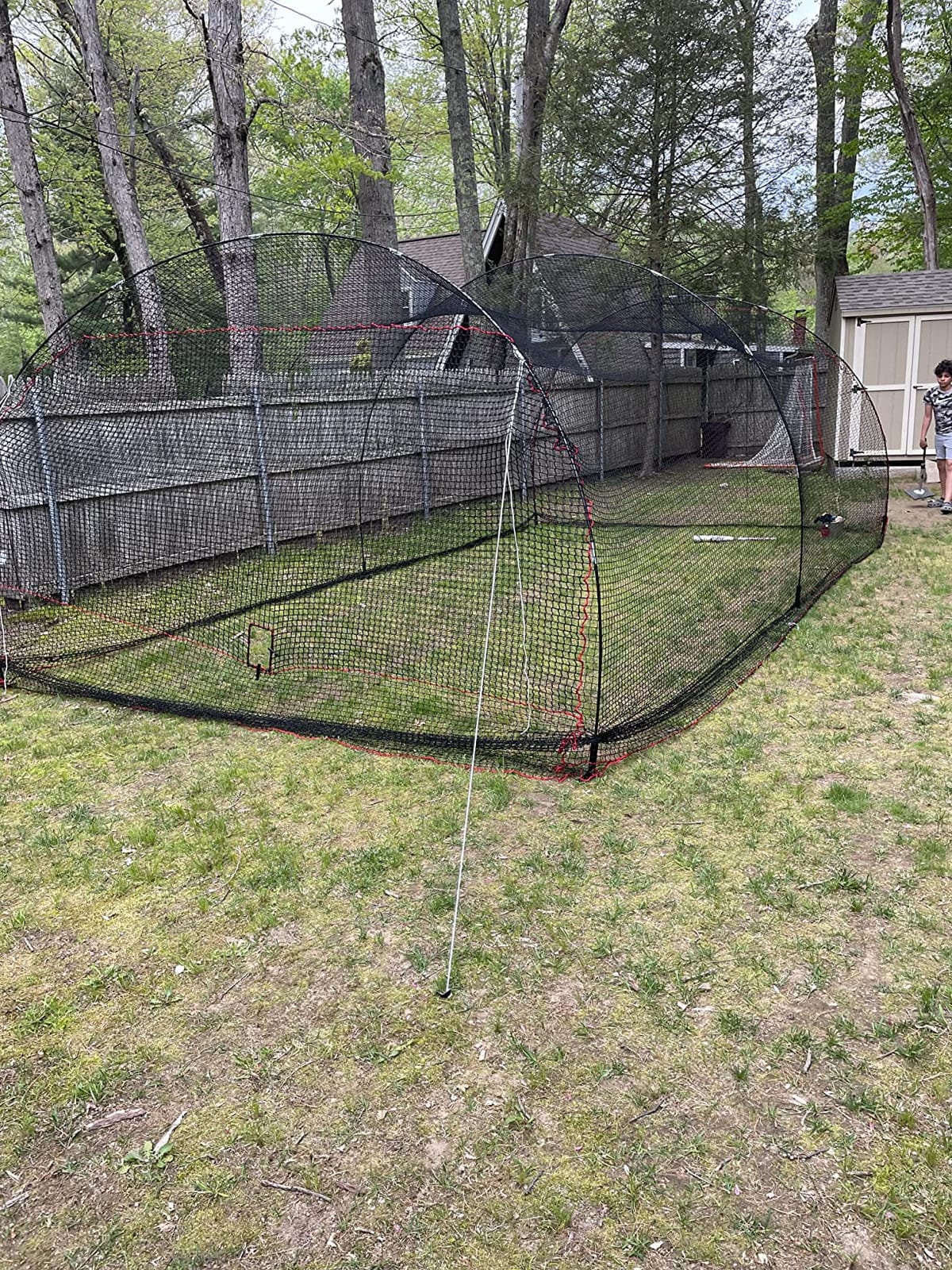 HEATER Sports PowerAlley Baseball & Softball Batting Cage Net & Frame - Heavy-Duty Net with Built-in Pitching Machine Harness for Safety (Machine Not Included) | Ideal for Batting Practice & Training customer photo 2