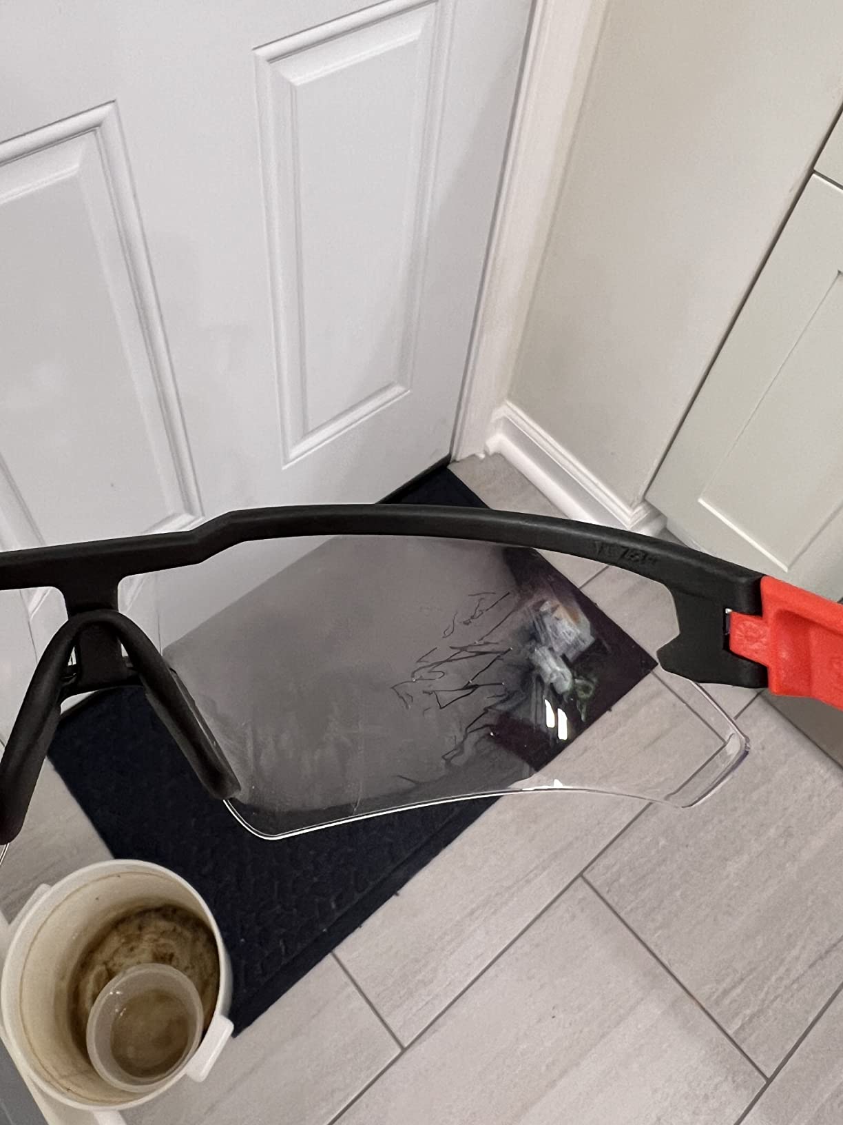 Milwaukee Anti-Fog Safety Glasses Clear Lens Black/Red Frame 2 pc. - Case of 2 customer photo 1