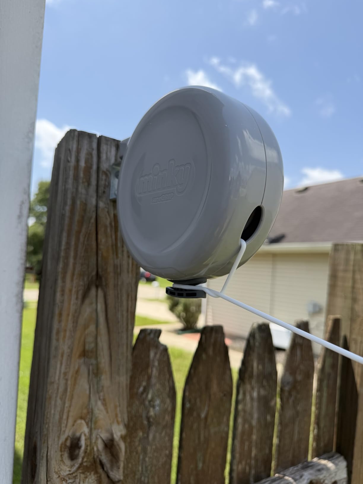 Minky Homecare Outdoor Retractable Dual Clothesline - Heavy Duty PVC Coated Line - 2 x 49 Feet customer photo 2