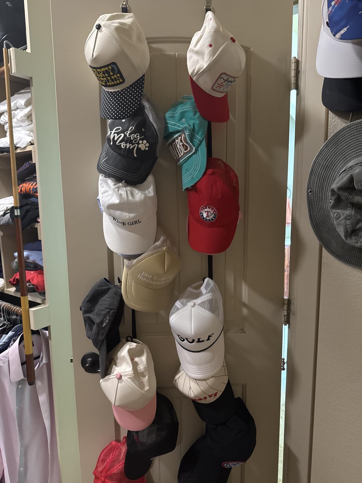 Perfect Curve CapRack Over-The-Door Hat Organizer for Baseball Caps, 2 Straps, Holds 18-36 Caps customer photo 2