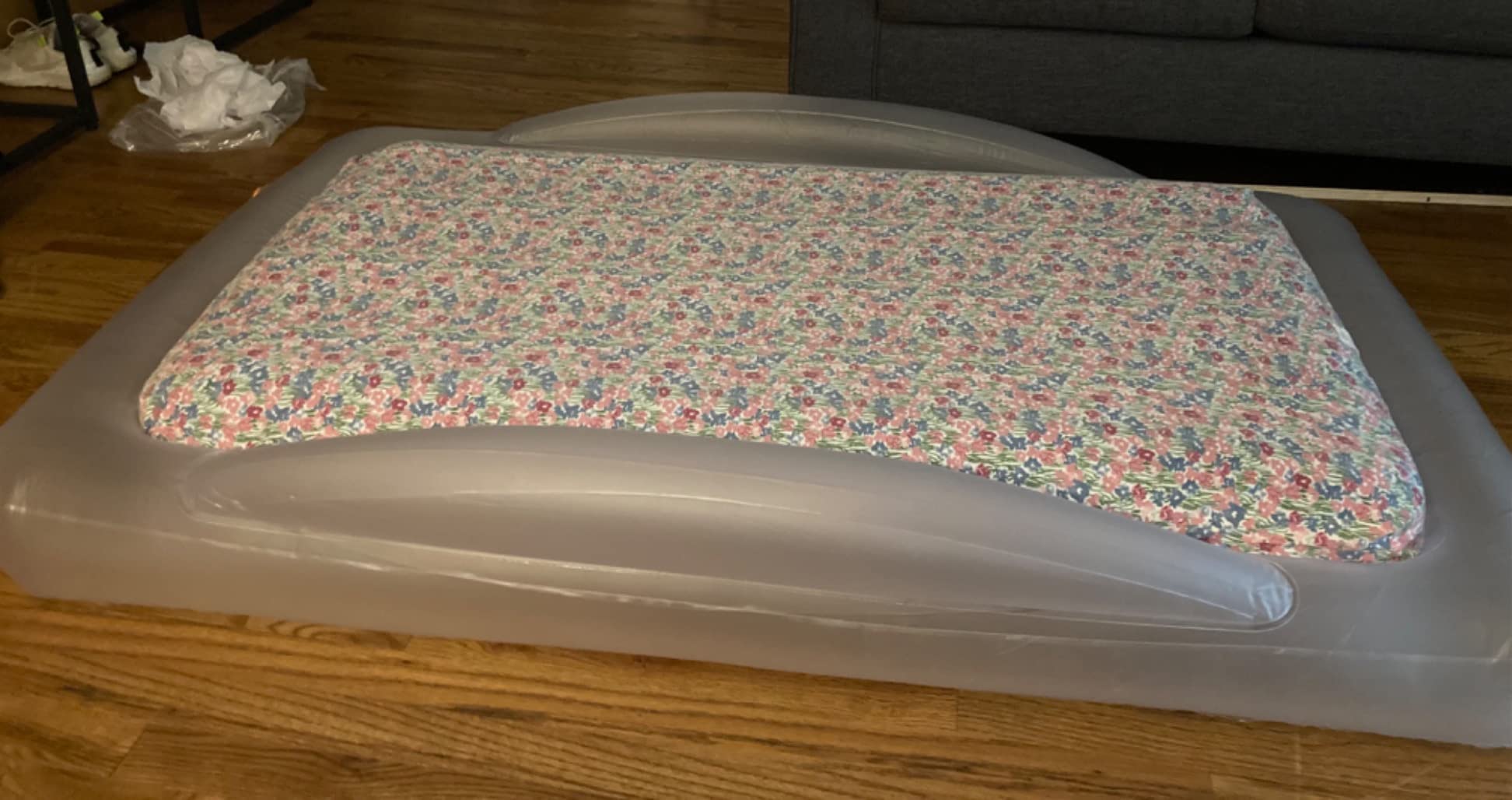 The Shrunks Inflatable Toddler Travel Bed with Safety Bumpers | Portable Toddler Bed for Kids | Toddler Air Mattress | Air Mattress with Bed Rails customer photo 1