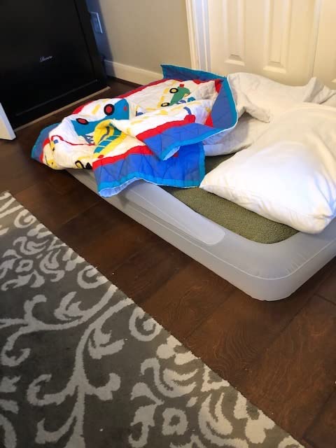 The Shrunks Inflatable Toddler Travel Bed with Safety Bumpers | Portable Toddler Bed for Kids | Toddler Air Mattress | Air Mattress with Bed Rails customer photo 2