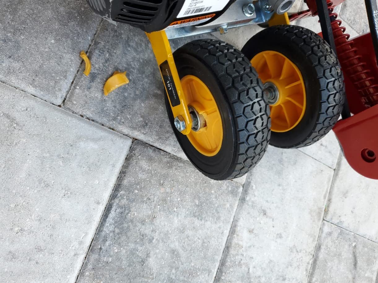 McLane 9 Inch Gas Powered Walk Behind Lawn Edger with 4 Rubber Wheels, 5.50 Gross Torque Engine and Spring Steel Blade, Powder Coat Finish, Red/Yellow customer photo 2