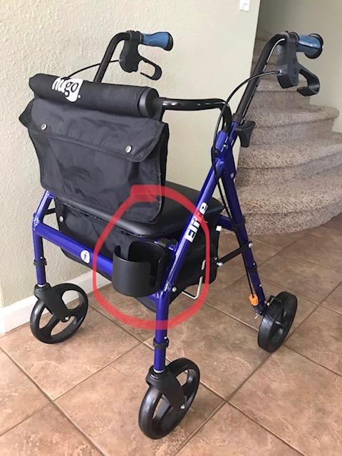Drive Medical Hugo Elite Rollator Walker with Seat and Basket, Blue customer photo 2