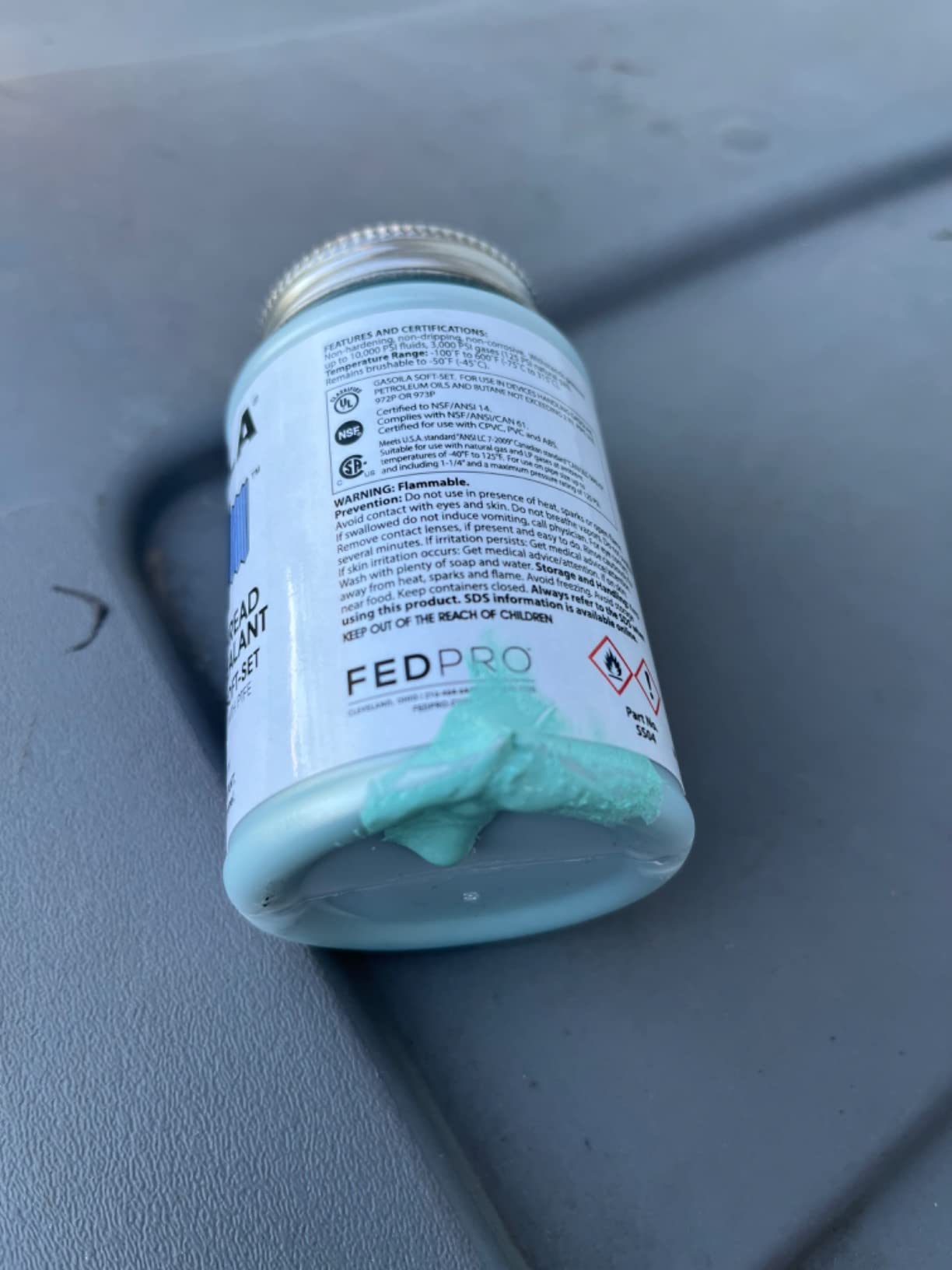 Gasoila Soft-Set Pipe Thread Sealant – Non-Hardening Paste for Metal & Plastic, 1/4 Pint with Brush Cap – Reliable Leak Prevention, Drip-Resistant, Temp Range -100 to 600°F, Made in USA customer photo 1
