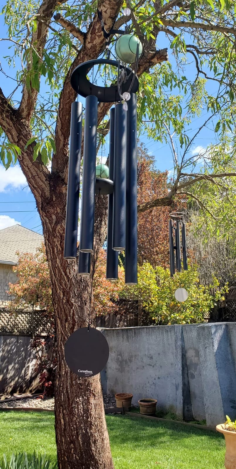 Corinthian Bells by Wind River - 60 inch Black Wind Chime for Patio, Backyard, Garden, and Outdoor Decor (Aluminum Chime) Made in the USA customer photo 2