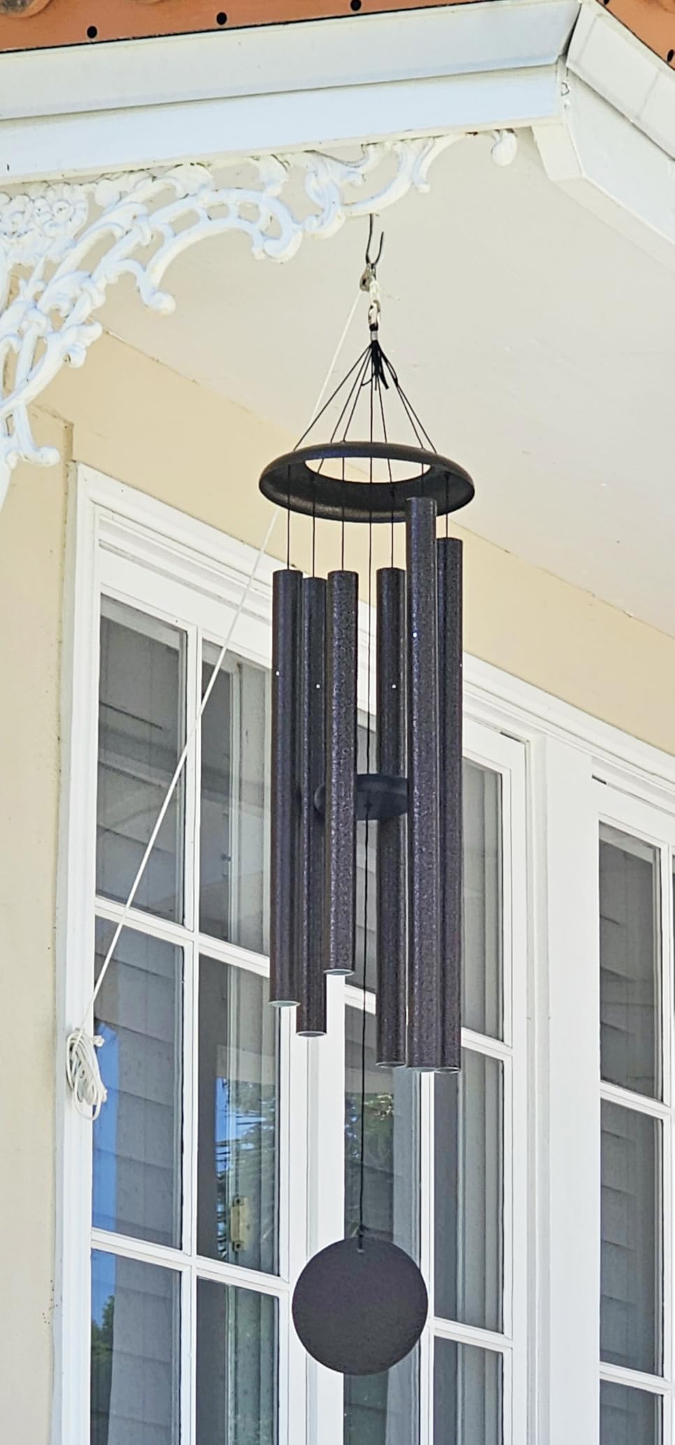 Corinthian Bells 44 Inch Black Large Deep Tone Wind Chimes for Outside, Modern Metal Wind Chime, Made in USA customer photo 1