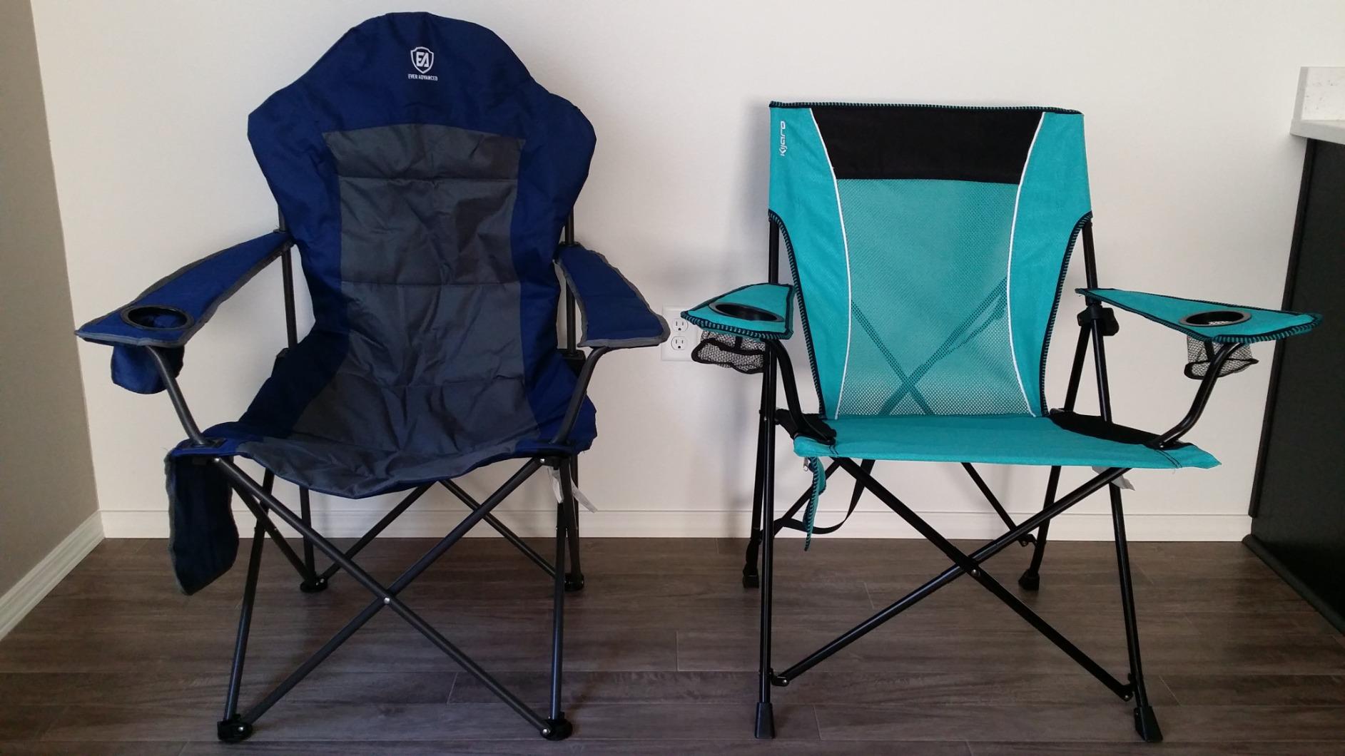 Kijaro Dual Lock Folding Camp Chairs - Versatile for Sports, Outdoors & Lawns - Locks Positions - Maldives Blue customer photo 1
