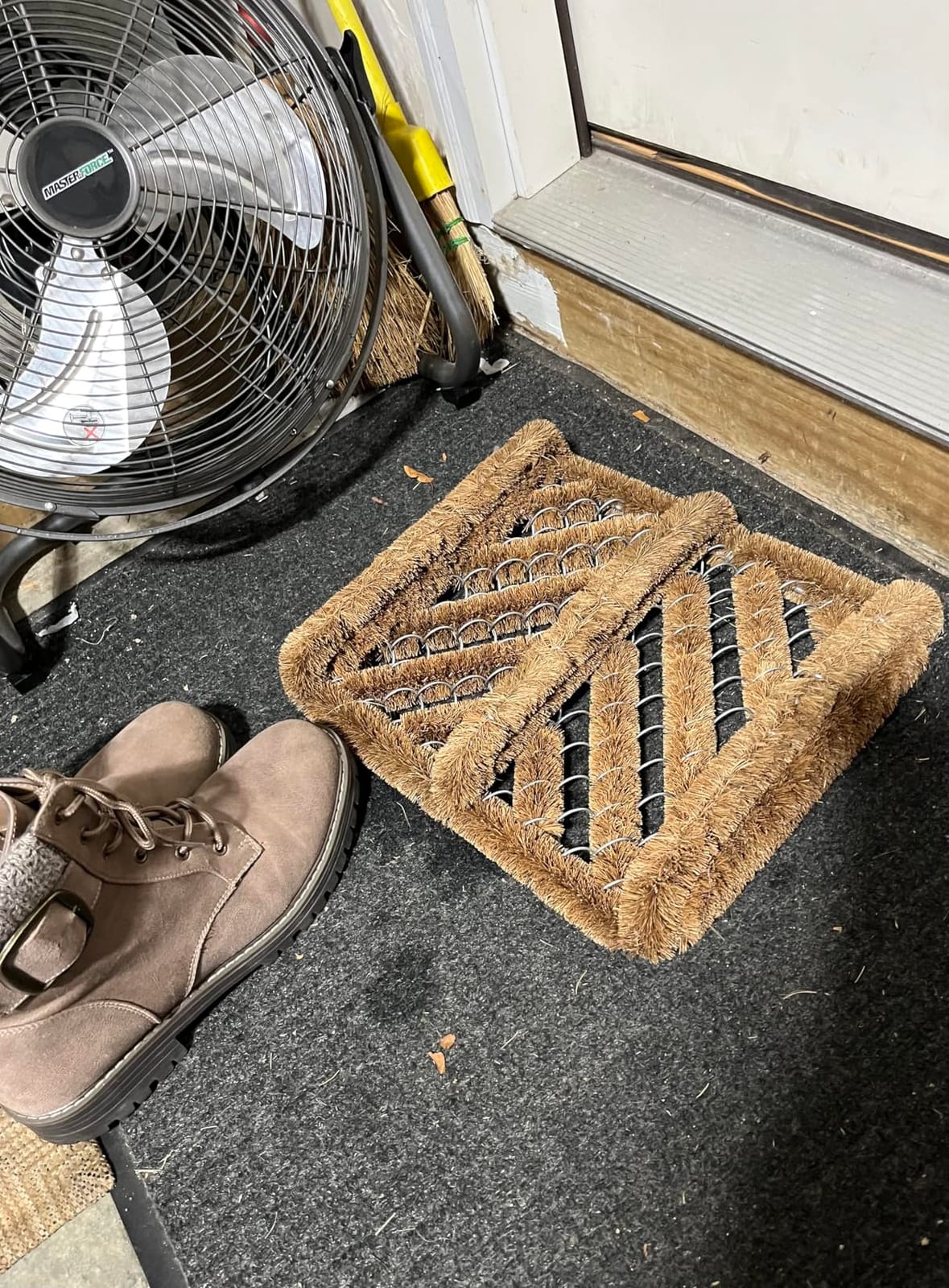 Rubber-Cal Herringbone Coir Boot Scraper Brush, 2.5 by 12 by 13-Inch, Tan customer photo 2