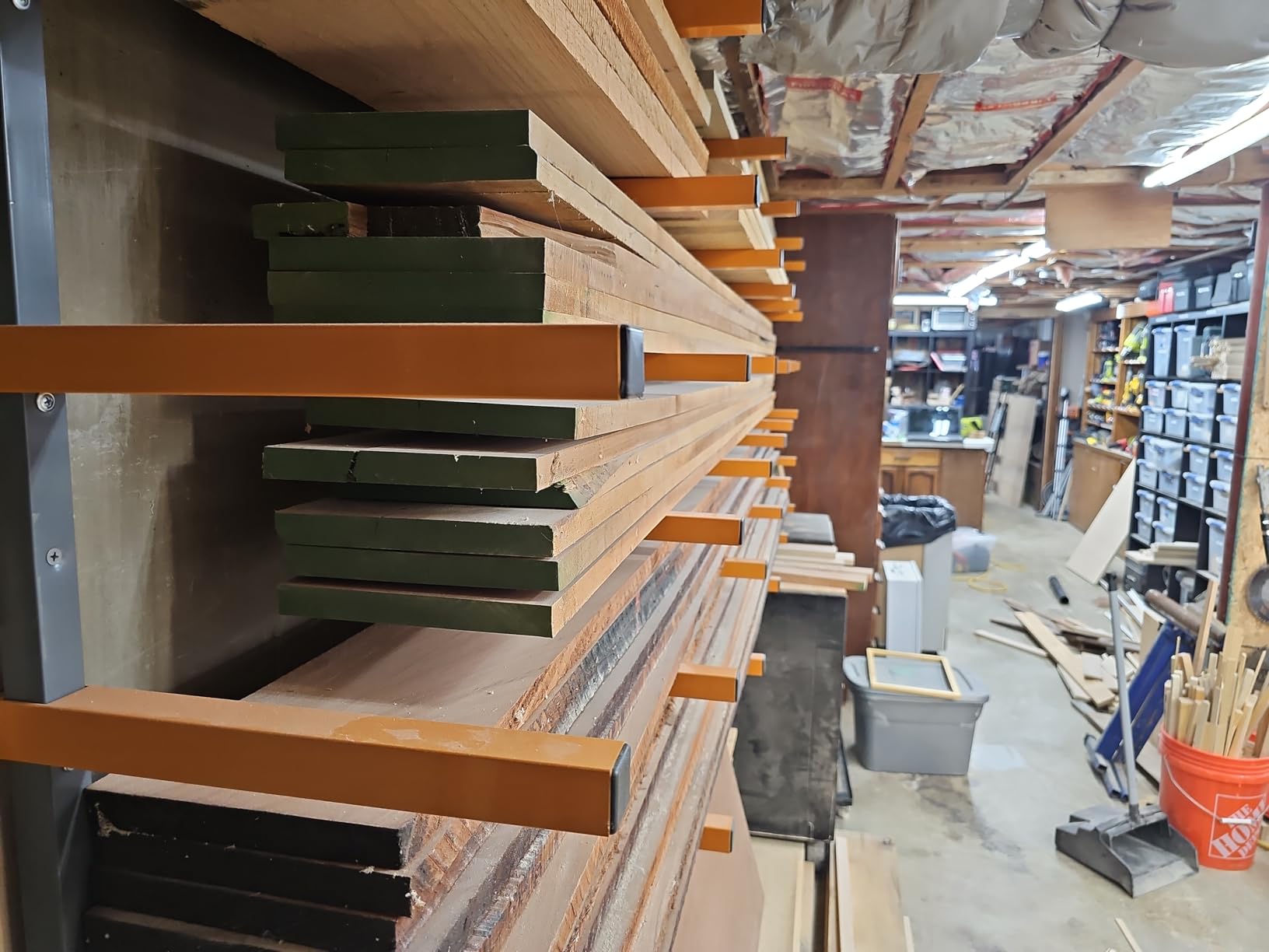 BORA Wood Rack, 6-Level Wall Mount Lumber Storage Rack for Wood Storage customer photo 1