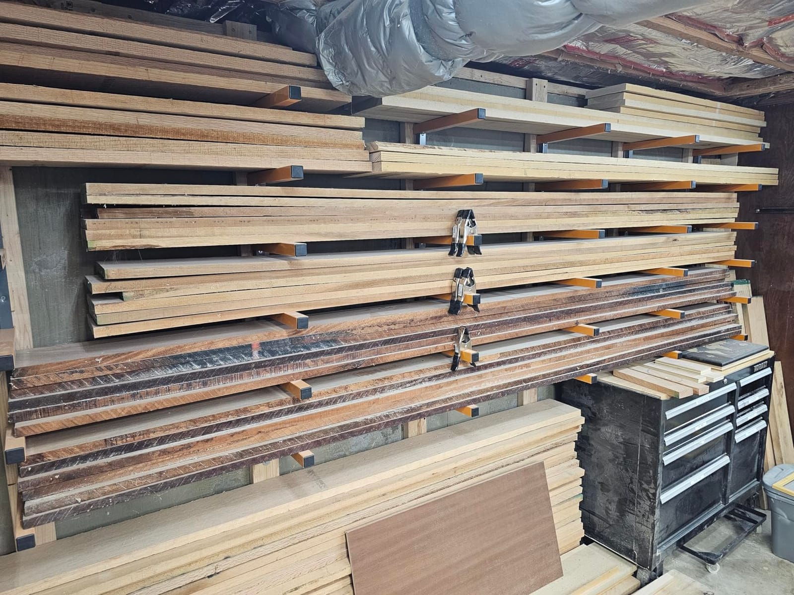 BORA Wood Rack, 6-Level Wall Mount Lumber Storage Rack for Wood Storage customer photo 2