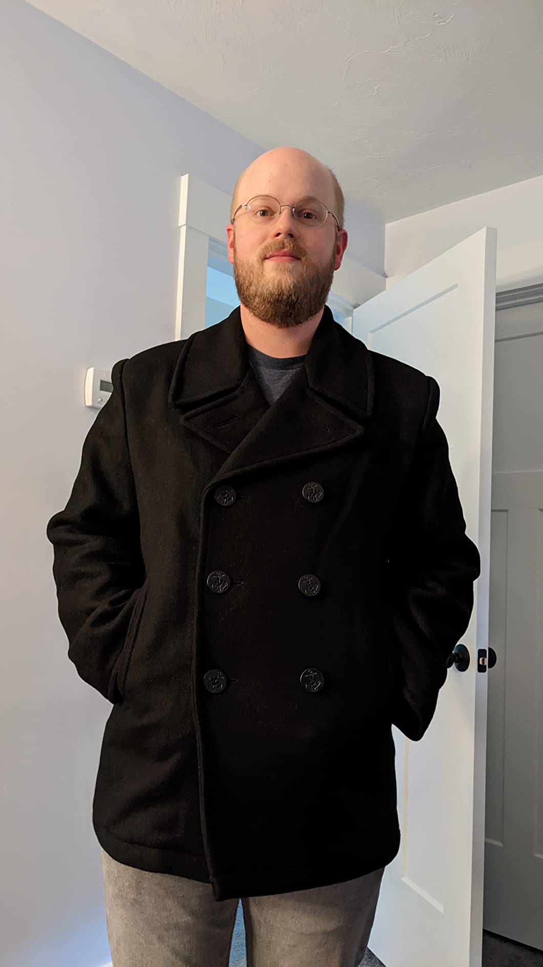 Mil-Tec Us Navy Pea Coat Tuch Men's Jacket customer photo 2
