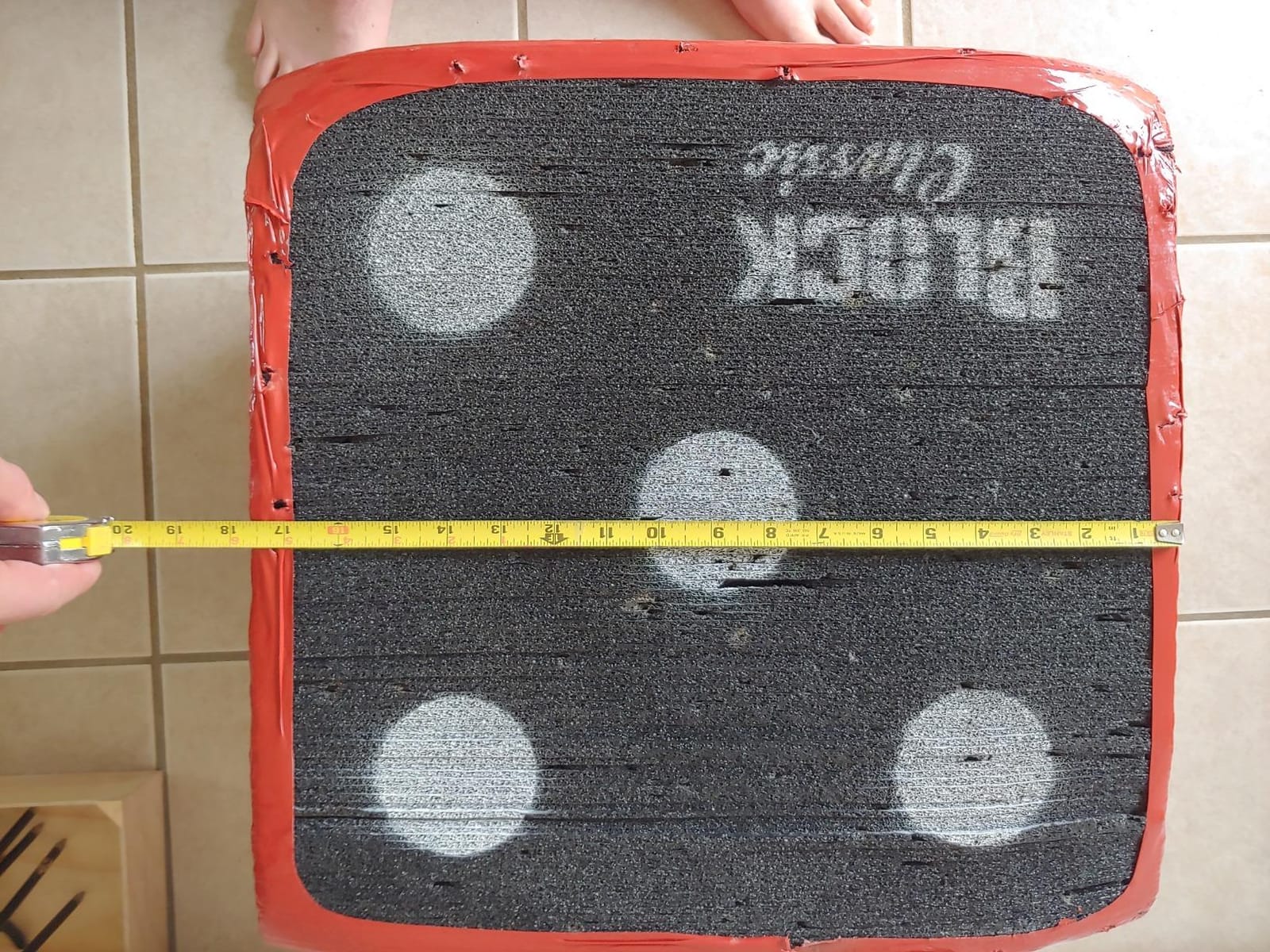 BLOCK Classic Layered Foam Archery Target, 18” x 18” x 13.5”, 2-Sided Shooting, Unique Open Layer Design Stops Field Points and Broadheads with Friction Not Force, Easy Arrow Removal, Top Carry Handle customer photo 1