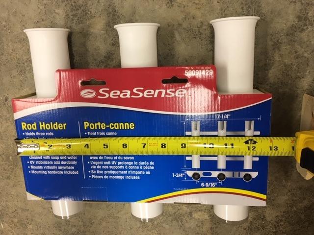 SeaSense 3-Rack Fishing Rod Holder for Your Boat, Pontoon, Garage – Convenient Storage for Fishing Poles, Pliers, Filet Knives & Other Gear – Mounting Hardware Included, Snaps Together Easily customer photo 2