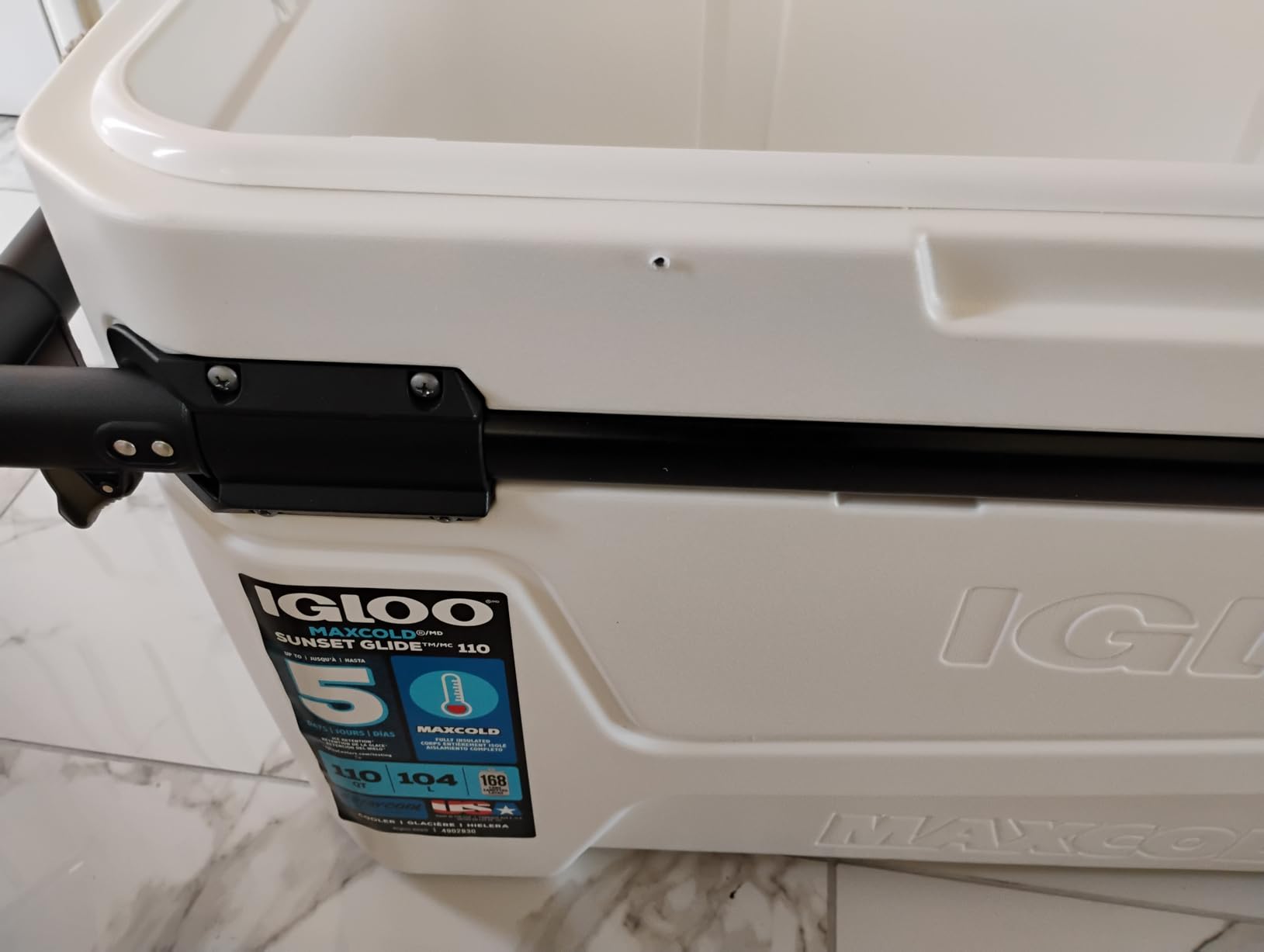 Igloo Maxcold Glide 110Qt Wheeled Cooler | Insulated Hard Shell Ice Chest customer photo 1