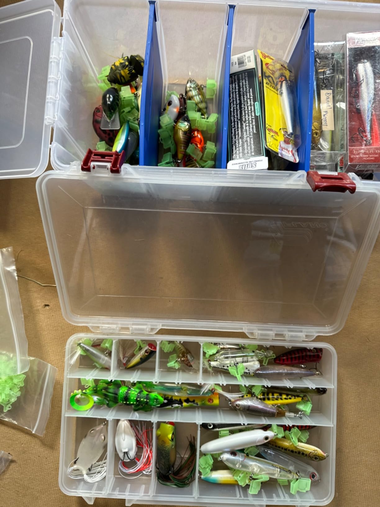 Flambeau Outdoors Super Half Satchel Soft Bait Organizer, Zerust, Clear customer photo 1