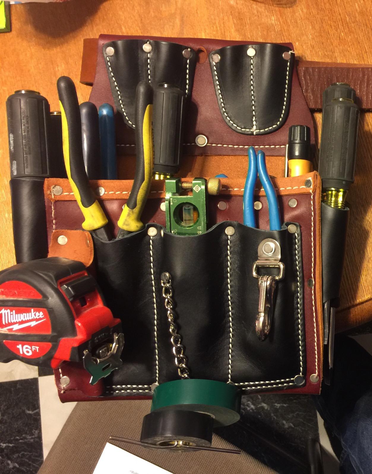 Occidental Leather Electrician’s Tool Case - Right Hand - 25 Pockets & Tool Holders - Made in USA customer photo 2