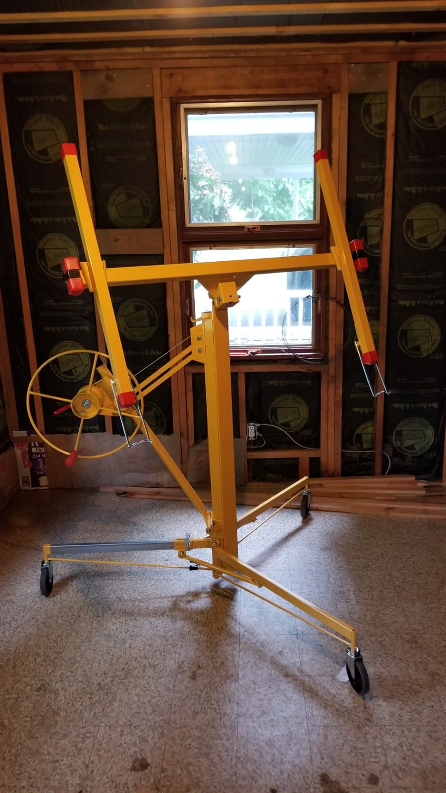 PANELLIFT® Drywall Lift, Sheetrock Hoist 125, 150 lbs, Rolling Panel Lift, Drywall Installation, Rolling Lifter, Sheetrock Lift, Drywall Lifter, Adjustable customer photo 1