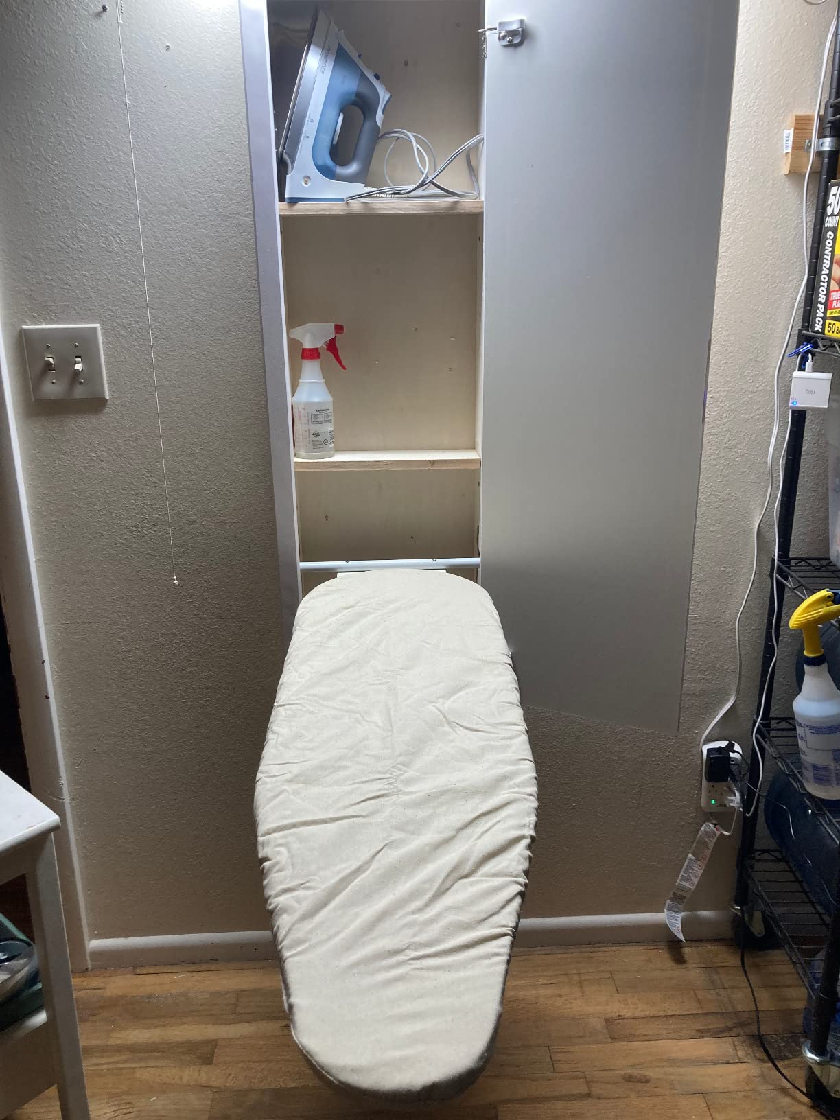 Household Essentials Stowaway in-Wall Ironing Board Finish: White customer photo 1