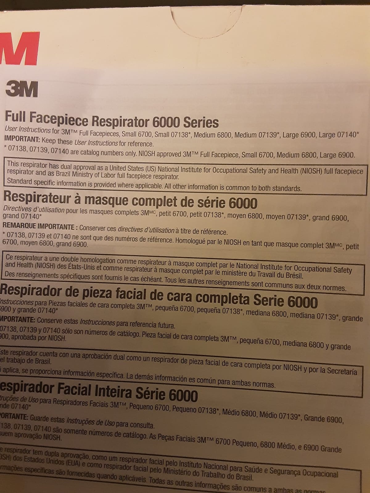 3M Full Facepiece Reusable Respirator 6800, NIOSH, Medium customer photo 1