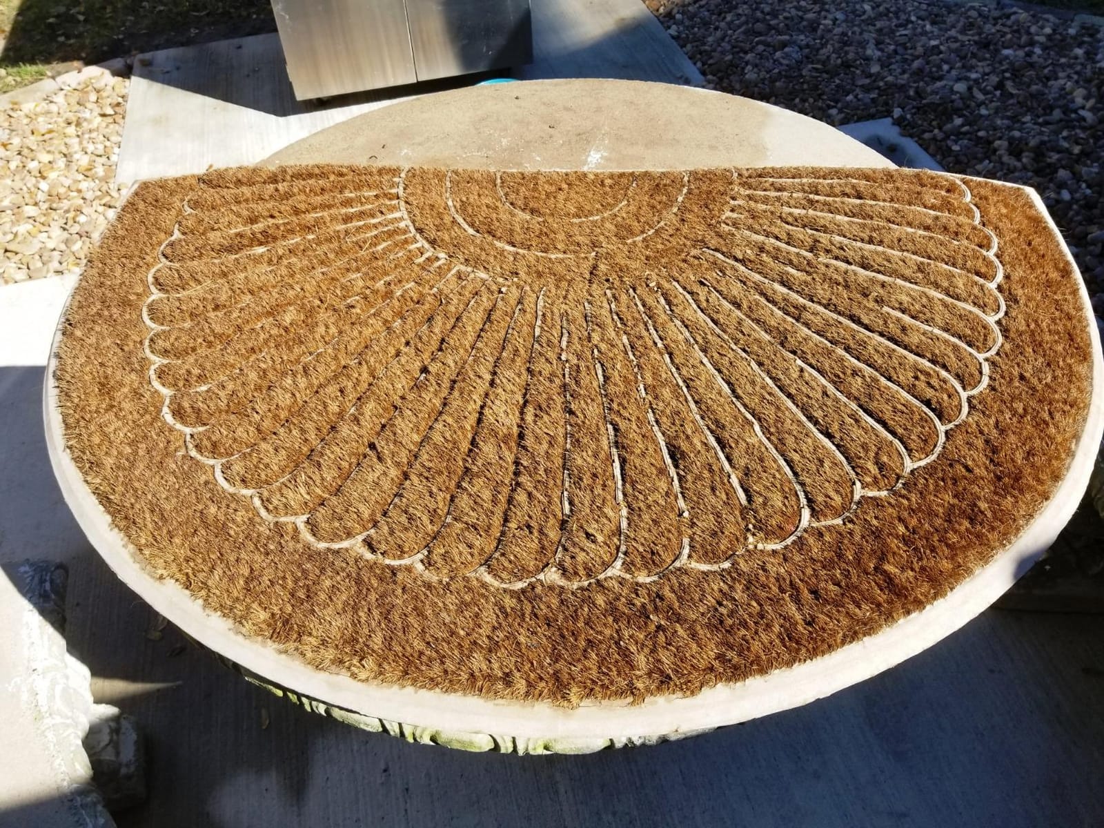 Kempf Sunburst Half Round Coco Coir Doormat, 36