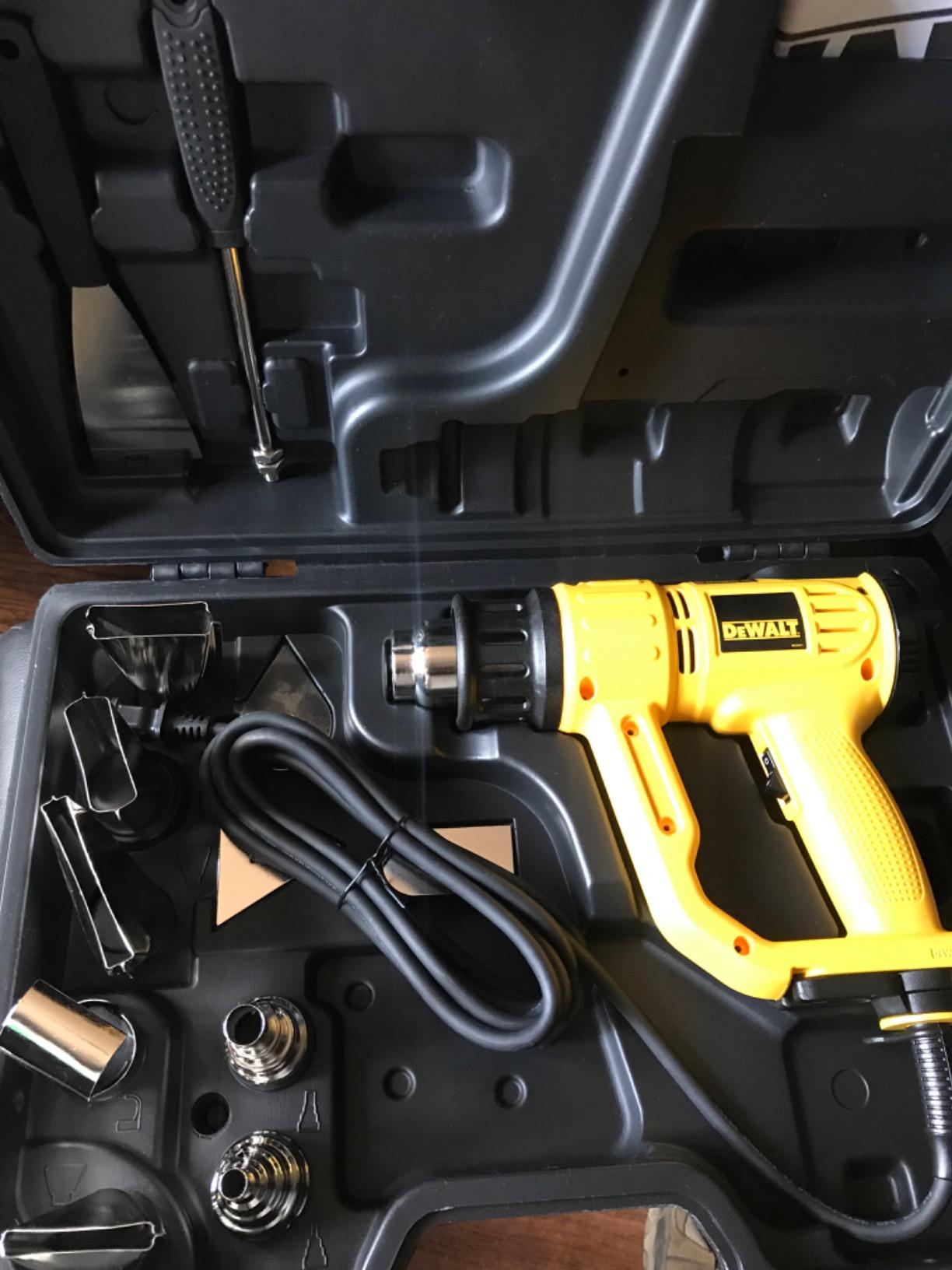 DEWALT Classic Heat Gun with LCD Display & Hard Case/Accessory Kit (D26960K), Yellow customer photo 1