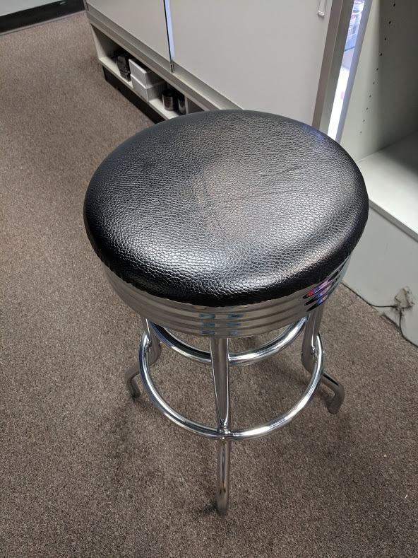 TRINITY Heavy Duty 30 Inch Backless Swivel Bar Stool, Black, Set of 2 customer photo 1