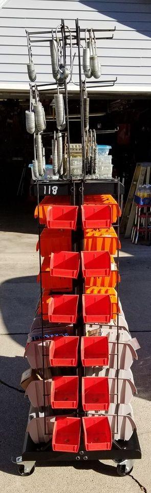 TRINITY Rolling Storage Bin Rack & Parts Organizer, 7-Tier Dual-Sided Bin Cart customer photo 1