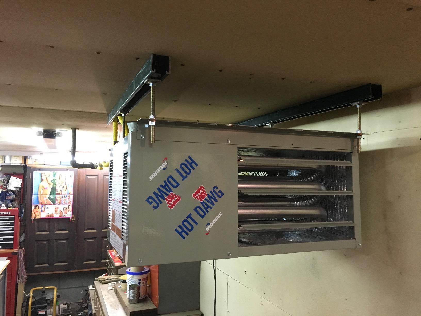 Modine HD45AS0111Natural Gas Hot Dawg Garage Heater 45,000 BTU with 80-Percent Efficiency Grey customer photo 2
