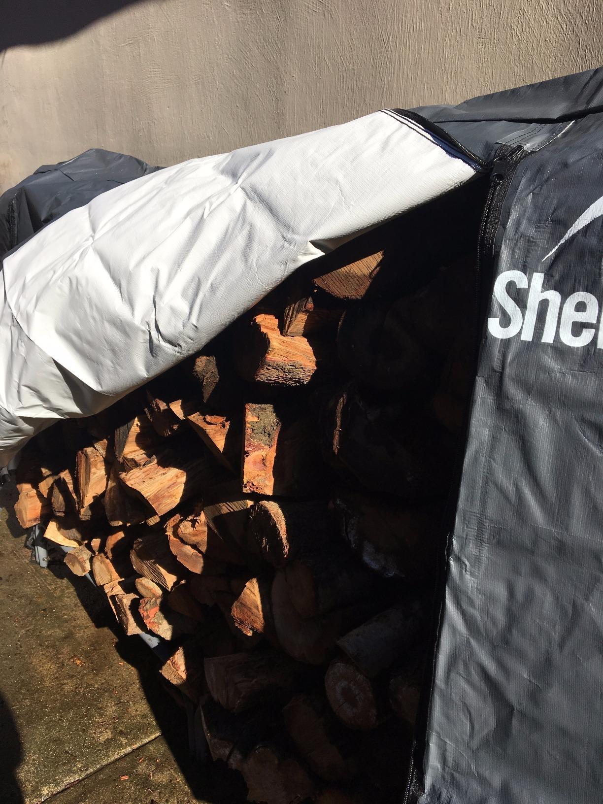 ShelterLogic Firewood Rack-in-a-Box Universal Full Length Cover for Firewood Storage Racks, Fits Most 8-Feet Firewood Racks customer photo 1