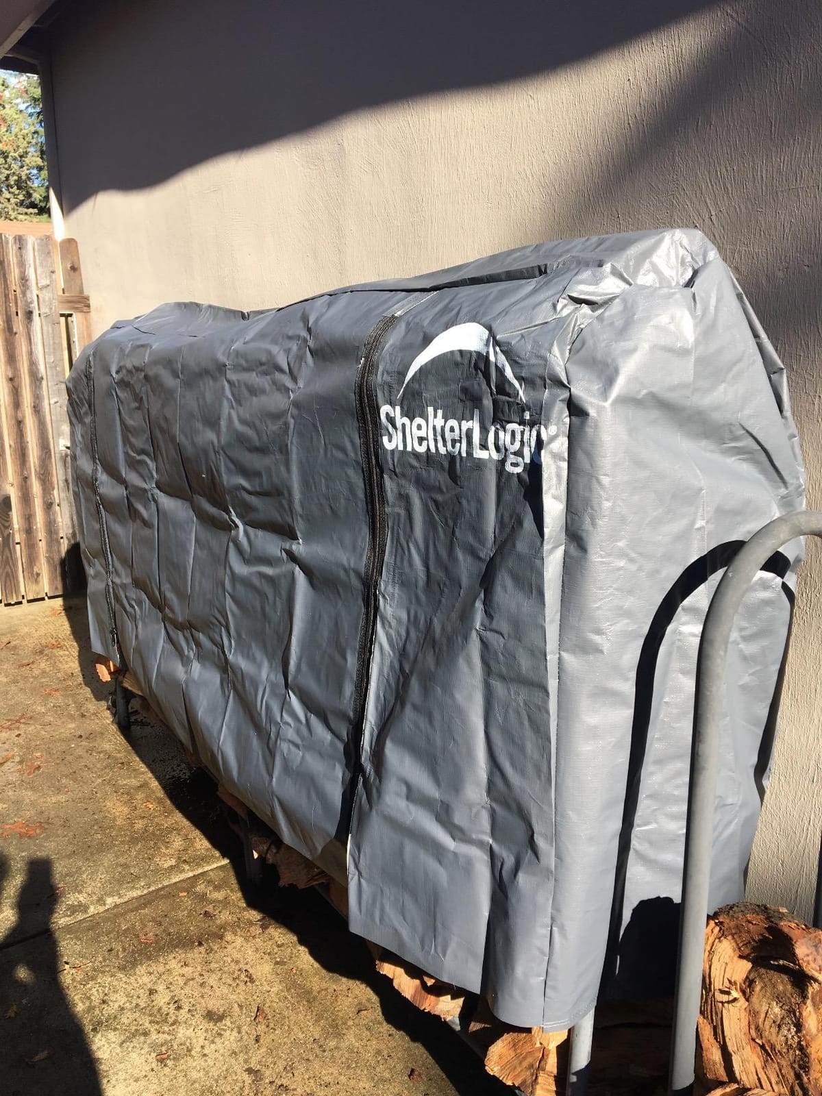 ShelterLogic Firewood Rack-in-a-Box Universal Full Length Cover for Firewood Storage Racks, Fits Most 8-Feet Firewood Racks customer photo 2