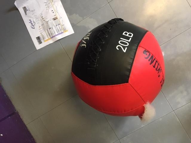 JFit Wall Ball – Premium Soft Weighted Exercise Ball for Strength, Conditioning, Gym & Home Workouts, 4-30 LB customer photo 1
